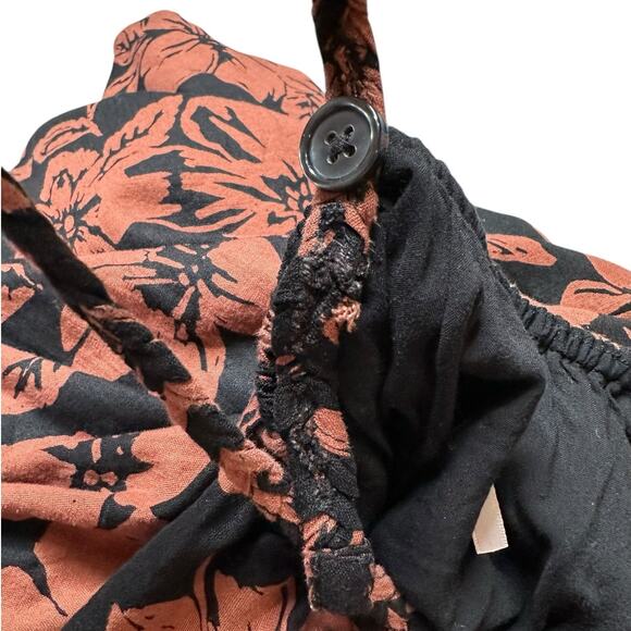 FREE PEOPLE Terracotta Linen Perfect Sundress Dark Combo Women's Size Small - Picture 6 of 10